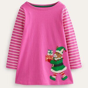 NWT Mini Boden Fun Applique Festive Tunic